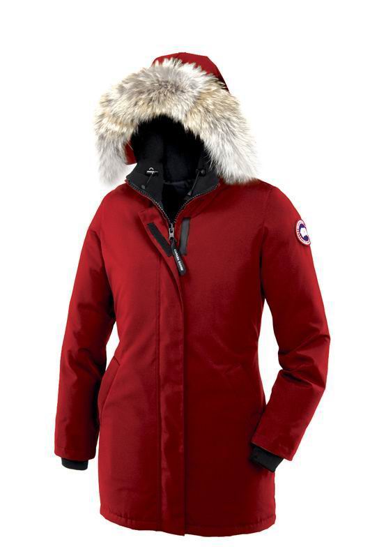 Victoria Parka Red Canada Goose Womens outlet stores
